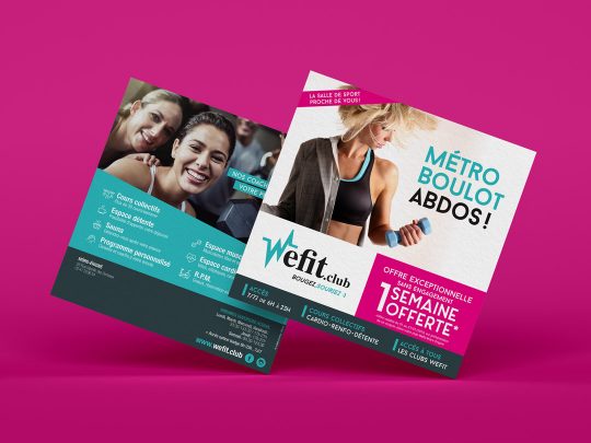 Wefit, flyer Métro Boulot Abdos !