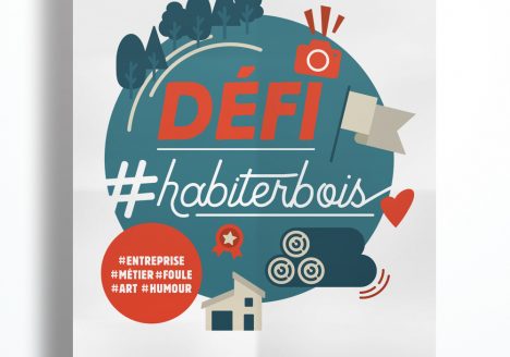 Affiche logo défi Habiter Bois