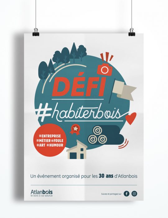Affiche logo défi Habiter Bois