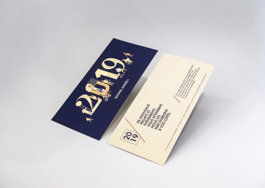 Carte de voeux assureur AXA recto-verso